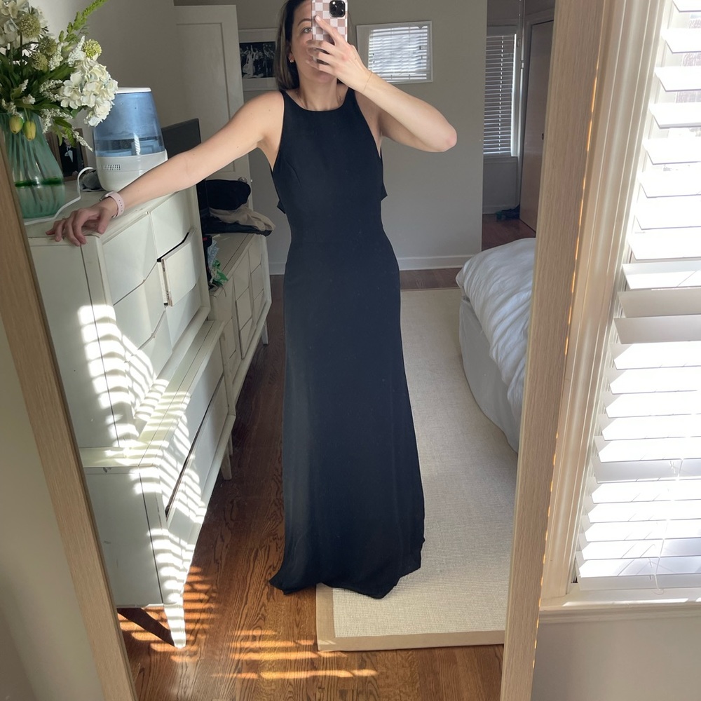 Hayley Paige Occasions, black bridesmaid dress